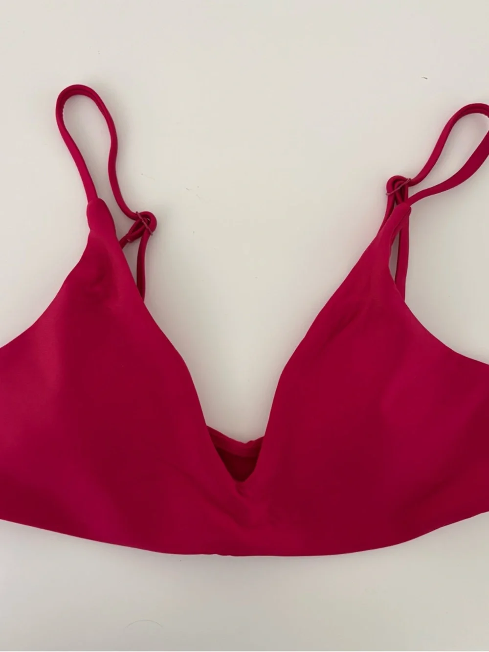 J. Crew Lana Bikini Top Classic Sculpt Autumn Berry Pink